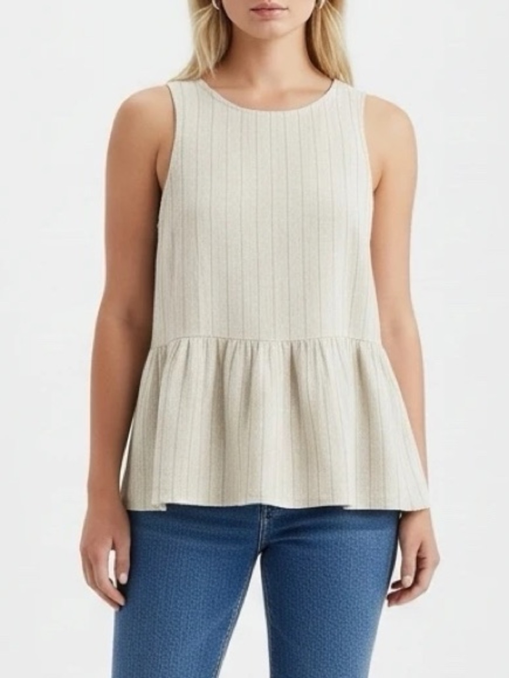 Urban Outfitters Entro Striped Linen Tank Top